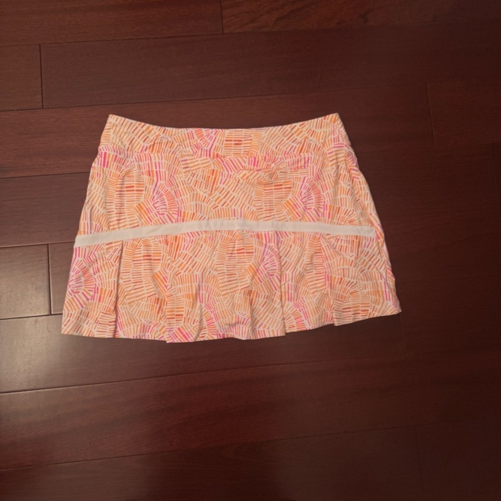 Nike Women's Mini Skirt in Pink and Orange - Picture 4 of 5